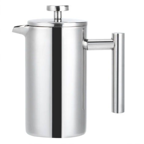 Cafetière à Pression Isotherme en Acier Inoxydable 350ml Double Paroi pour Café et Thé