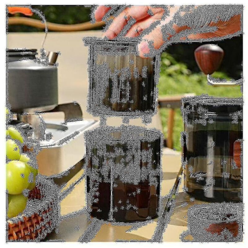 Cafetière avec filtre permanent Filtre à café réutilisable en acier inoxydable Conception empilable
