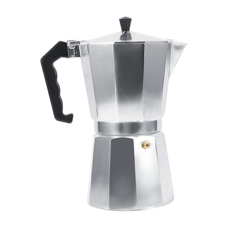Ahlsen - Cafetière , Cafetière Italienne Moka en Aluminium Tasses Pot café Moka pour Cuisinière, Bureau, Domicile.(450ML)