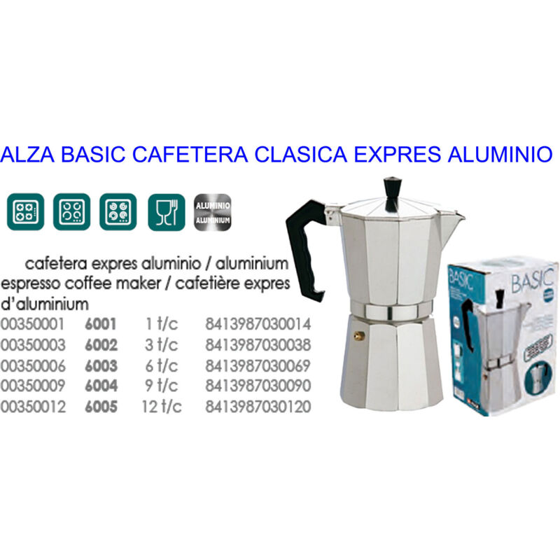 Cafetière classique en aluminium ALZA pour 9 tasses
