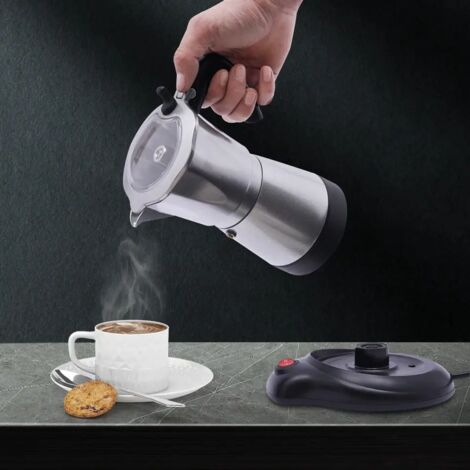 Cafetière électrique 300ml Cafetière Espresso 6 tasses Italia Moka 480W