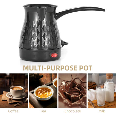 Cafetière Électrique Grecque Arabe Turque Portable 600W 600ml Inox Anti-Scald avec Handle - Cafetière et Bouilloire Multifonction pour Thé et Café
