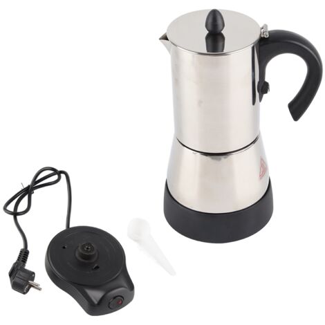 Cafetière Électrique Inox 300ml pour Espresso Moka - Machine à Café 220V avec Prise EU