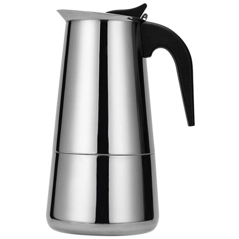Cafetière électrique portative en acier inoxydable, 450ml, poêle à Moka Latte, filtre à expresso, tasse à café européenne