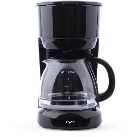 Cafetière filtre 6 tasses 600w noir - Livoo - DOD183N