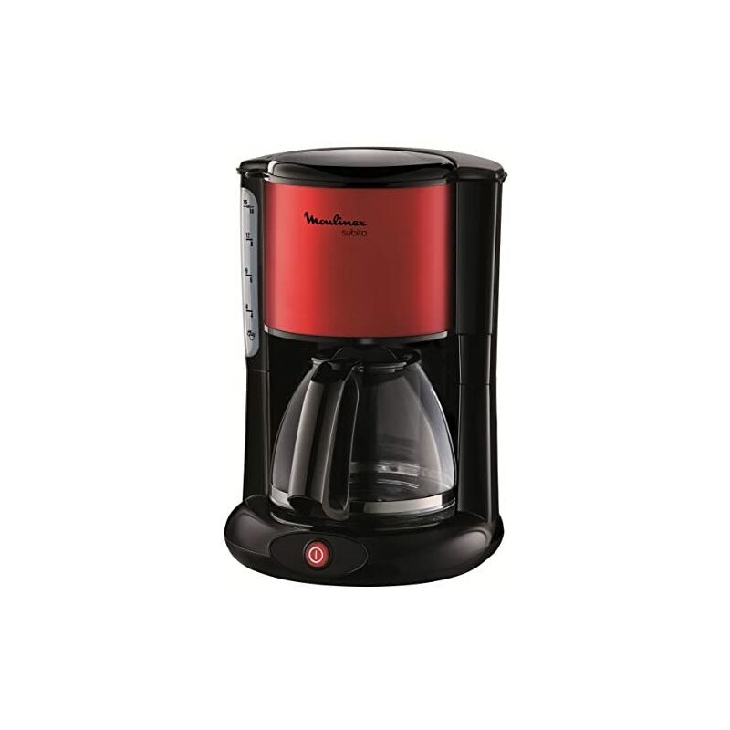 Moulinex FG360D11 Machine à café goutte à goutte, 1000 W, 1,25 L, couleur noir et rouge.
