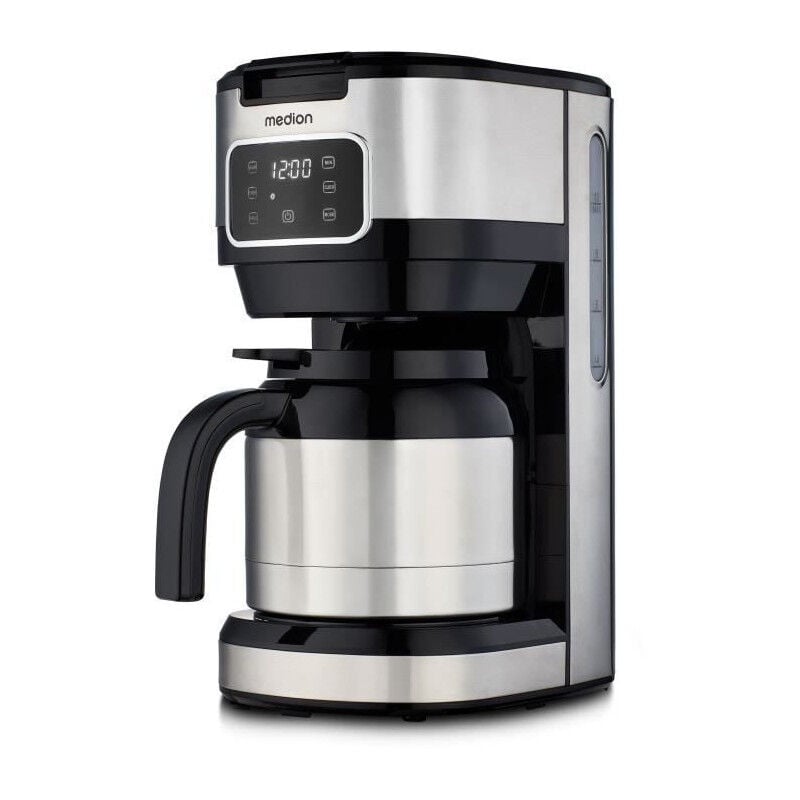 Cafetiere Filtre Digitale Isotherme Medion 900W - 1,2L - Silver