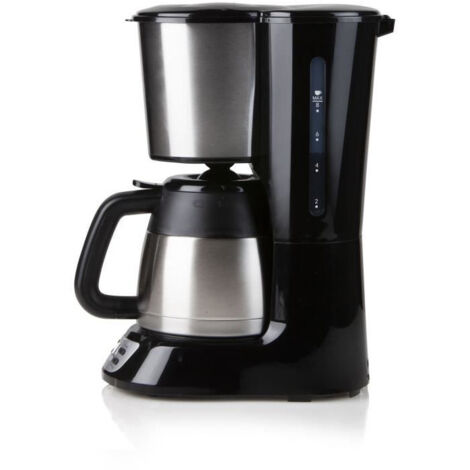Cafetiere filtre - DOMO - DO709K - 1000 W - 1 L - 8 tasses - Ecran LCD - Minuteur 24 h - Acier inoxydable