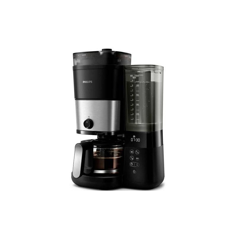Philips - Home HD7900/01 Cafetière noir, argent Nombre de tasse=10 avec broyeur, minuteur, fonction de conservation de la chaleur R056112