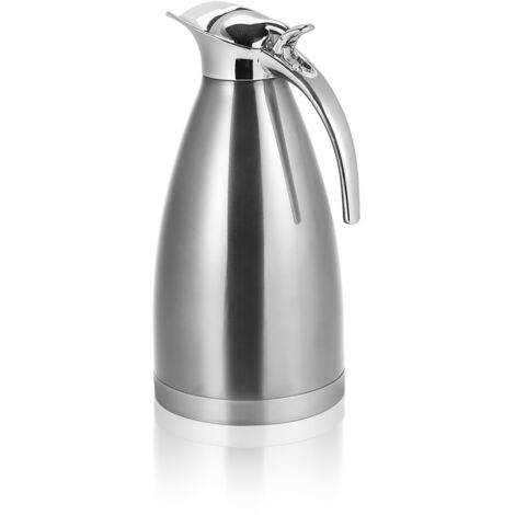 Cafetière isotherme en acier inoxydable à double paroi sous vide, 2 L, argent