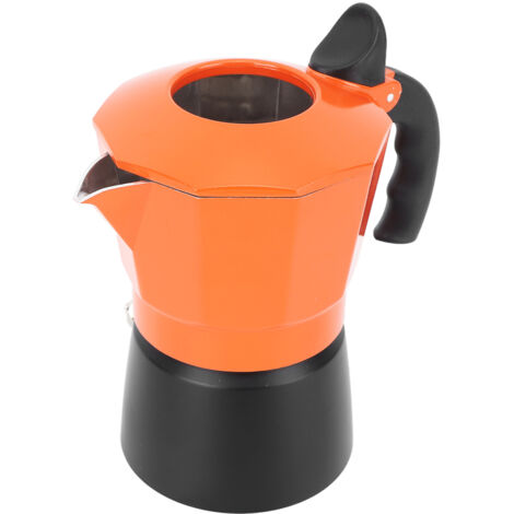 Cafetière Italienne 2 Soupapes en Alliage d'Aluminium Résistant à la Chaleur, 300ml 6 Tasses pour Maison et Bureau