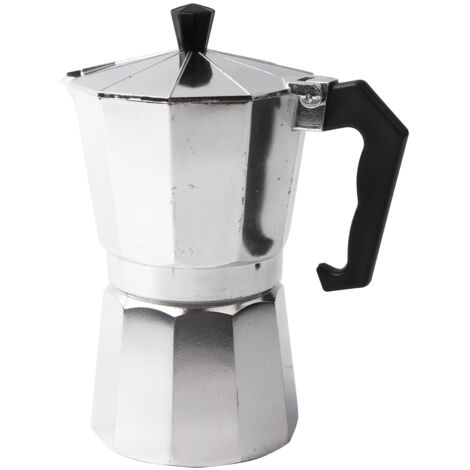 Cafetière Italienne en Aluminium 6 Tasses, Pot à Café Octogonal pour Expresso à Domicile