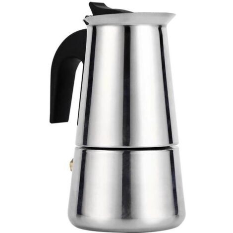 Cafetière italienne - MARQUE - Modèle - Cafetière à pression - Réservoir d\'eau amovible - Filtre remplaçable