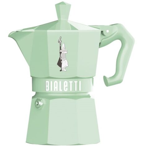 Cafetière italienne Moka Exclusive 3 tasses – Aluminium vernis ultra-brillant – Compatible tous feux sauf induction – Hauteur 15,5 cm – Bialetti