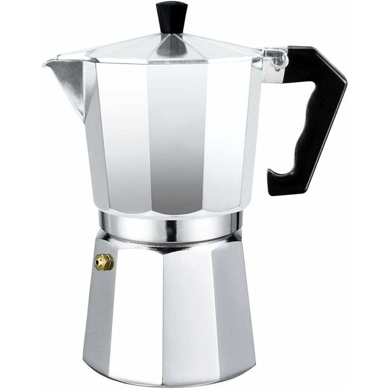 Cafetière italienne Moka Express en Aluminium Expresso - Couvert Transparent (14 Tasses 700 ml)