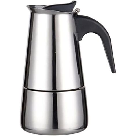 Cafetière italienne Moka inox - 4 tasses,200 ML- Compatible induction, gaz, vitrocéramique
