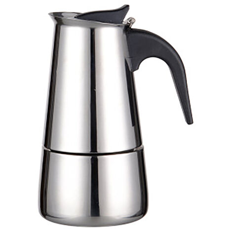 Cafetière Italienne Moka, INOX Moka Express, Cafetière de 4 Tasses/200 ML, Machine a Cafe Italienne, Cafetières Italiennes Compatible Toutes Sources de Chaleur sauf Induction