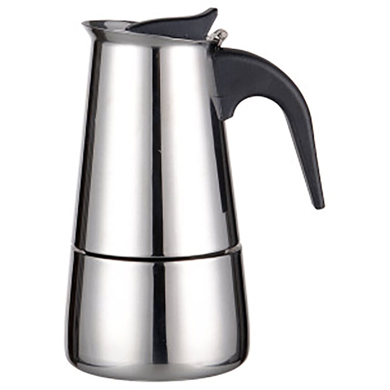 Cafetière Italienne Moka, INOX Moka Express, Cafetière de 4 Tasses/200 ML, Machine a Cafe Italienne, Cafetières Italiennes Compatible Toutes Sources