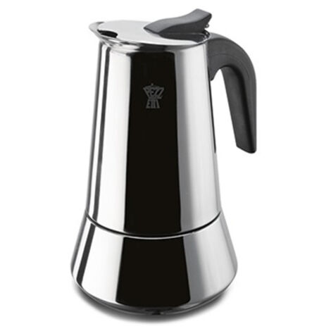 Cafetiere italienne - PEZZETTI - STEELEXPRESS - Acier inoxydable - 10 tasses - Tous feux dont induction - Argent