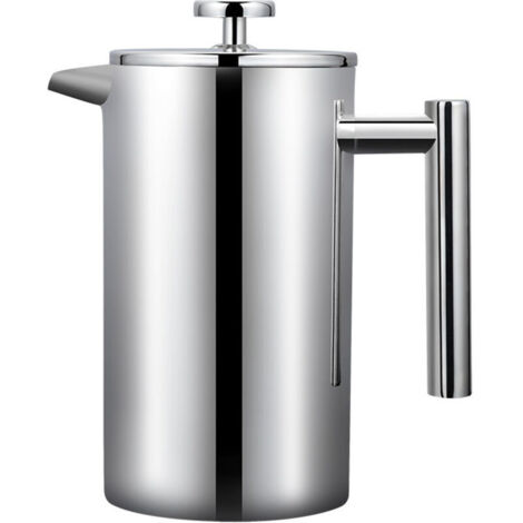 Cafetière, Outils de cuisine et de salle à manger, cafetière à pression française en acier inoxydable 304, théière faite à la main, capacité: 1000ml
