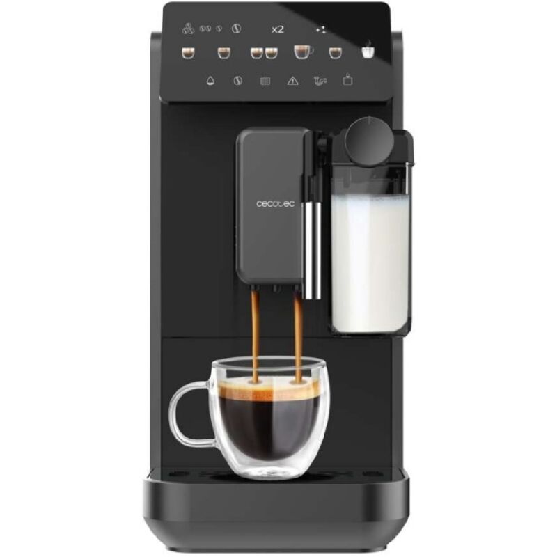CECOTEC Machine &agrave; Caf&eacute; Automatique  Cremmaet Lungo Latte 19Bar Noire
