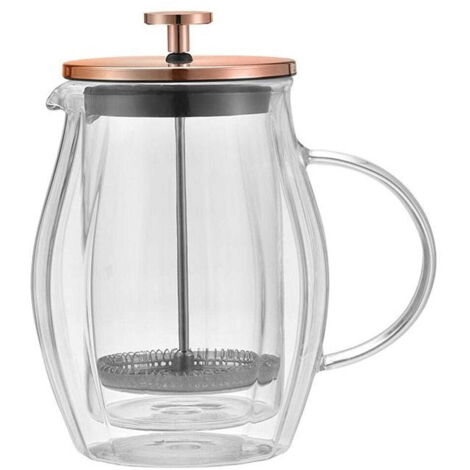 Cafetière/théière à piston 0,60 L Or rose KLAUSBERG KB-7722