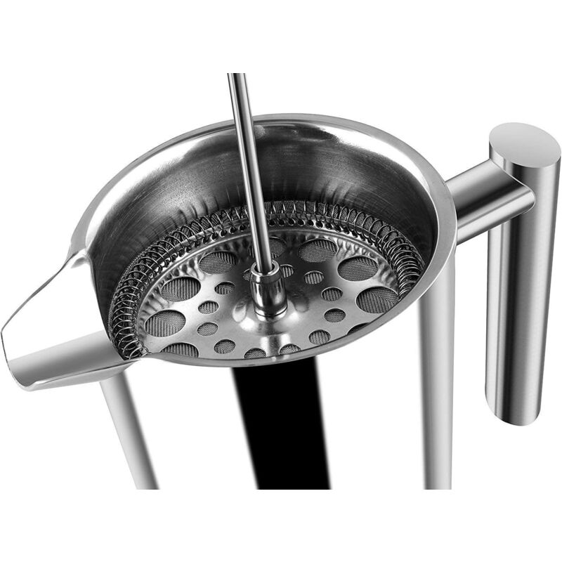 Cafetière - Acier inoxydable à double paroi - Cafetière - Presse à café franaise - Cafetière - Système de presse franaise avec filtre en acier