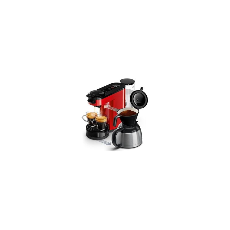 Philips - Cafetière à dosette ou capsule Switch HD6592 85 rouge