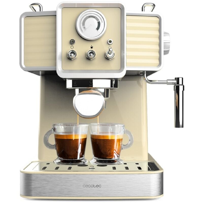 Machine à café express Power Espresso 20 Tradizionale Light Yellow - Cecotec