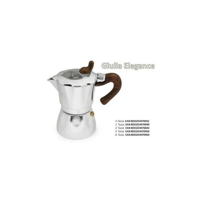 Caffettiera Giulia Alluminio Mezza Tazzaelegance