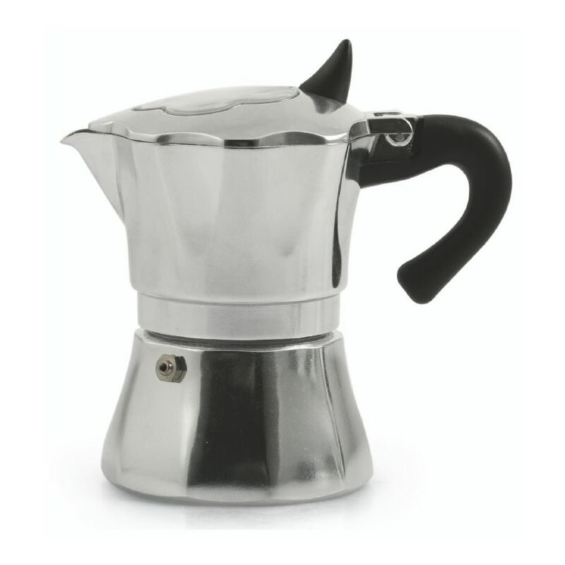 Caffettiera moka in alluminio finestra di controllo Gaia SìChef - 2 Tazze