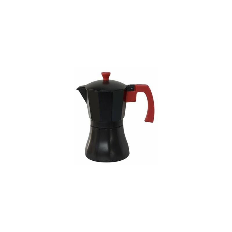 Image of Caffettiera a induzione in alluminio nero 3 tazze