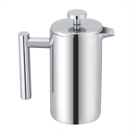 Caffettiera a pressa francese da 350 ml in acciaio inox a doppia parete con filtro