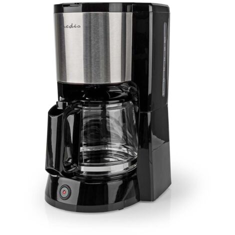 caffettiera con filtro 12 tazze 1000w nero/argento - KACM260EBK - nedis