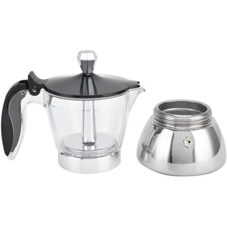 Caffettiera da piano cottura in acciaio inox da 4 tazze, caffettiera moka, accessori da cucina