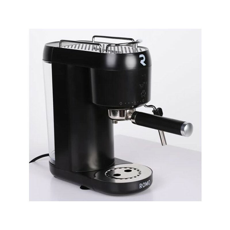 Image of Caffettiera espresso 1400W per caffè macinato o monodose. Vaporetto orientabile, serbatoio da 1 litro, 1 o 2 caffè.