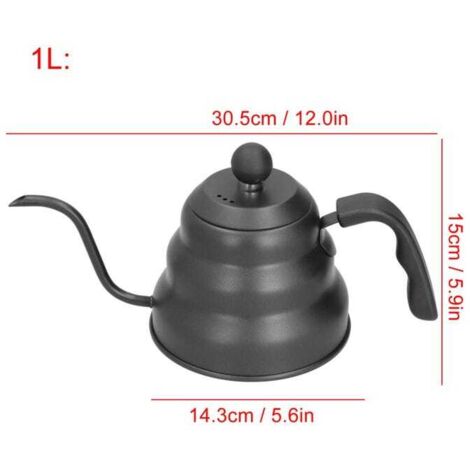 Caffettiera in acciaio inox con beccuccio lungo per una preparazione perfetta