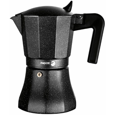 Caffettiera Italiana Fagor TIRAMISU 12 Nero Alluminio 12 Tazze