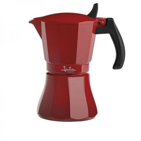 Caffettiera italiana jata home hcaf2009/ 9 tazze/ rosso vulcano