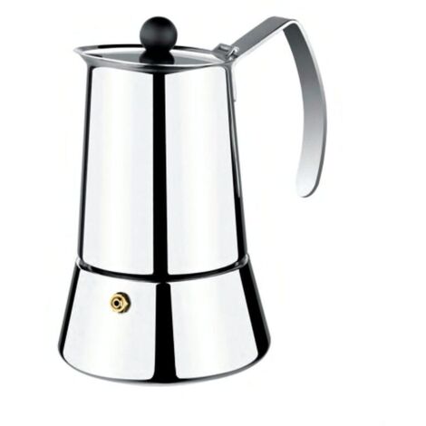 Caffettiera Italiana Monix M630006 Acciaio Argento 6 Tazze Acciaio inossidabile