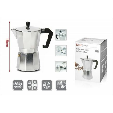 CAFFETTIERA MOKA CAFFÈ 2 TAZZE ALLUMINIO MUCCA IN ALLUMINIO MUKKA CAFFE  ESPRESSO