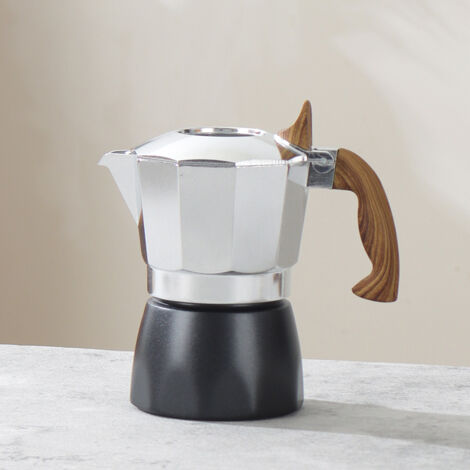 Caffettiera moka in stile cubano, compatibile con fornelli a gas o elettrici. Macchina per caffè espresso da tavolo, ideale per il campeggio, prepara 2 tazze di espresso.
