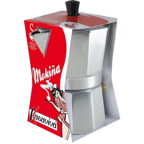 Caffettiera mokina in fascia da 6 tazze tipo bialetti by sais - sais