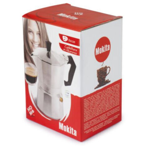 Caffettiera Mokita Home in alluminio da 2 tazze