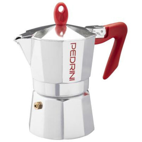 Caffettiera pedrini manico rosso
