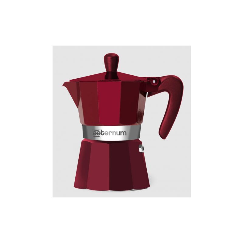 Bighouse It - caffettiera moka bialetti modello aeternum red 3 tazze caffe espresso (01666)