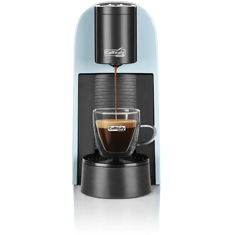 Image of Volta S35 Macchina da Caffè Espresso a Sistema Chiuso per Capsule Originali R-Smart - Compatta, Veloce e Silenziosa, Poggia Tazze Regolabile, Celeste