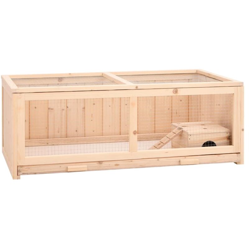 Cage à hamster 104x52x38 cm bois massif de sapin