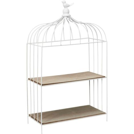 Cage A Oiseau Decorative Metal Blanc