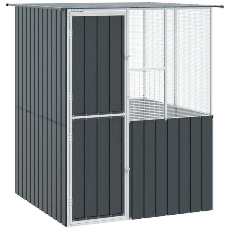Vidaxl - Cage pour oiseaux Anthracite 154 x 154 x 200 cm Acier galvanisé